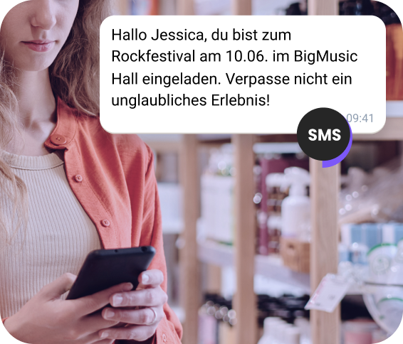 SMS-Vorlage zur Bestätigung eines Eintritts oder Eventtickets